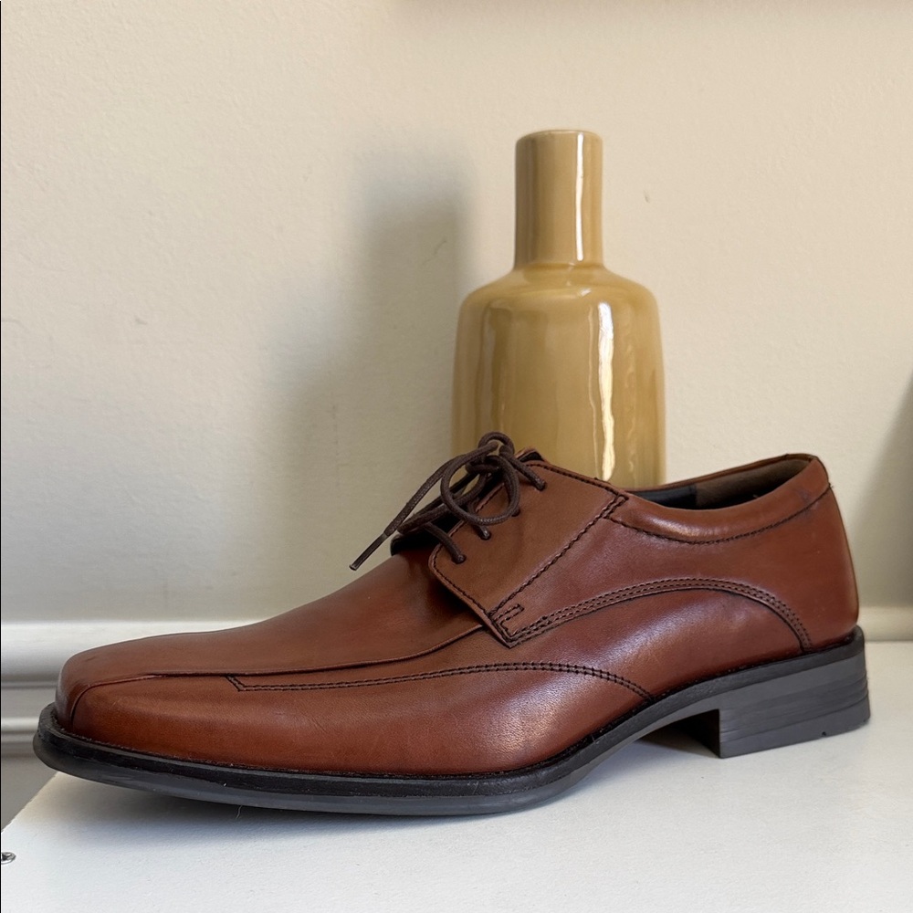 New Johnston & Murphy Brown Leather Dress Shoes Size 10.5